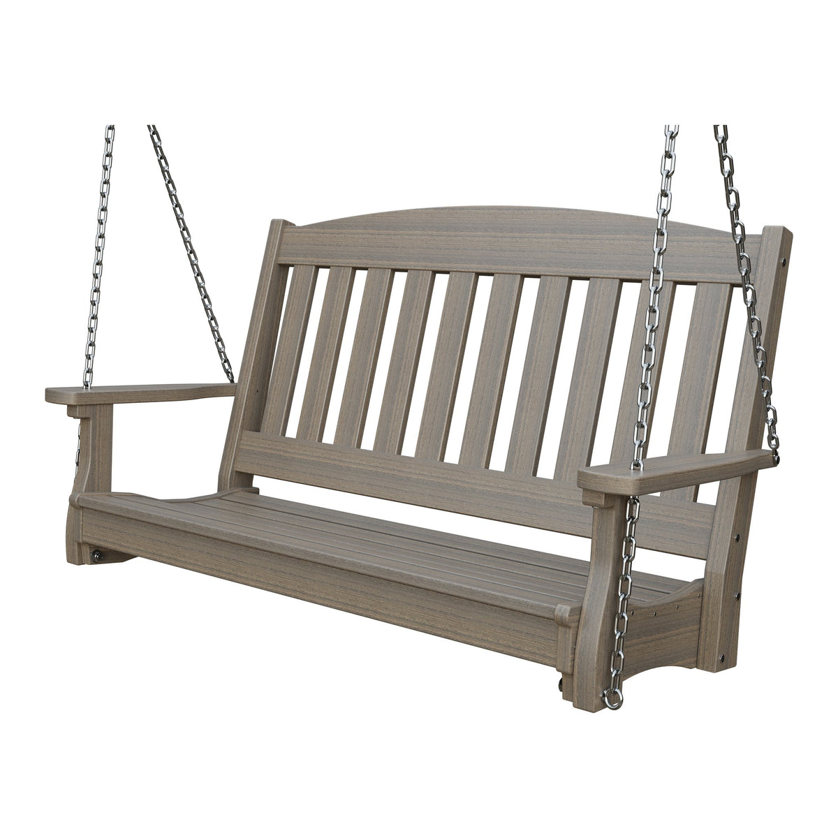 Amish Spanish Garden 4' Poly Hanging Swing in Coastal Gray