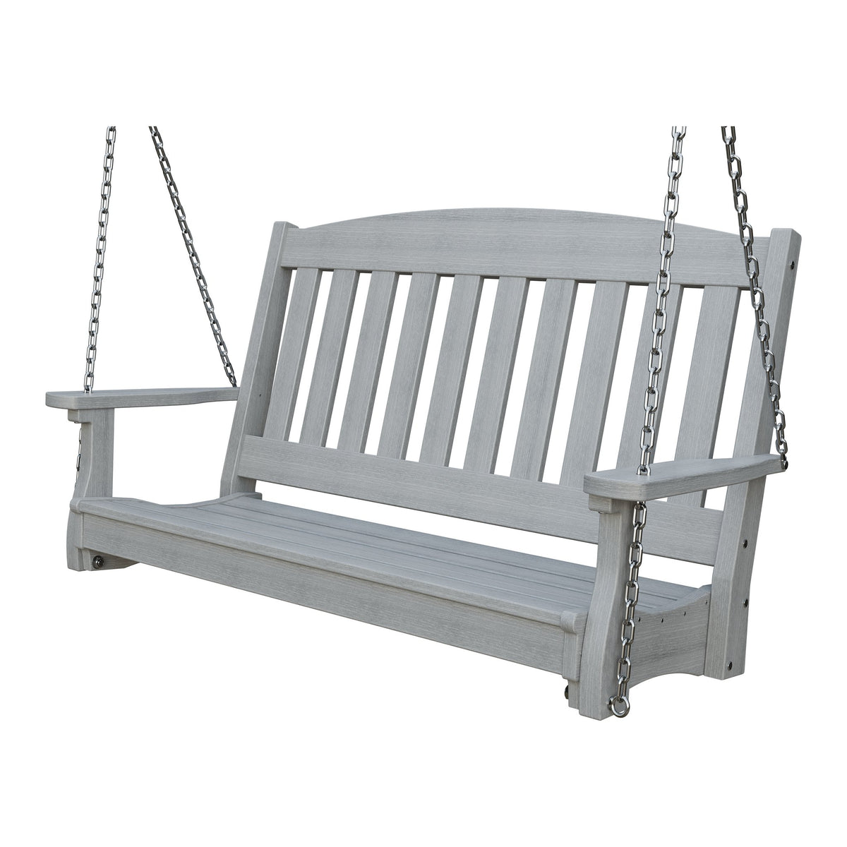 Amish Spanish Garden 4' Poly Hanging Swing in Driftwood Gray