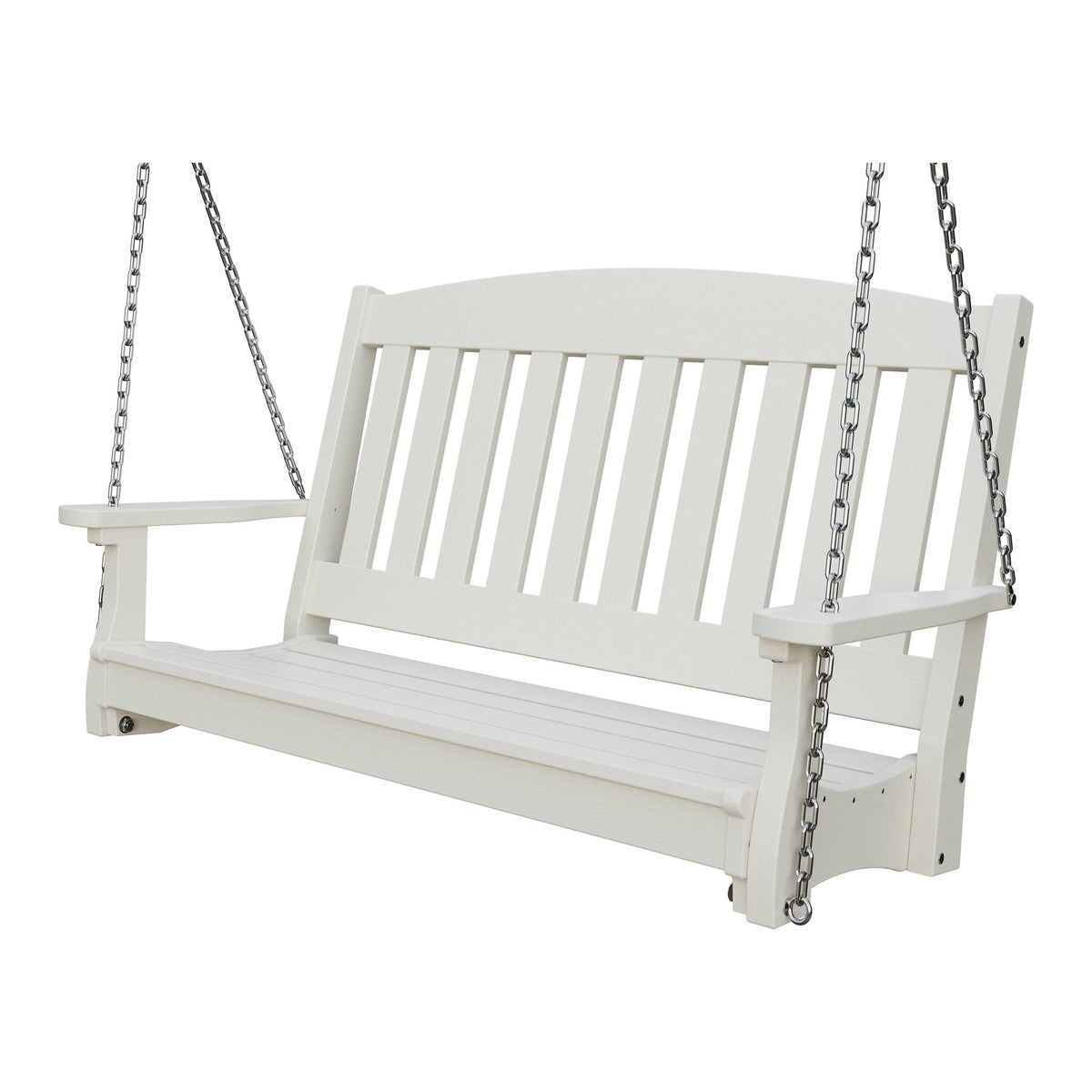 Amish Spanish Garden 4' Poly Hanging Swing in Ivory