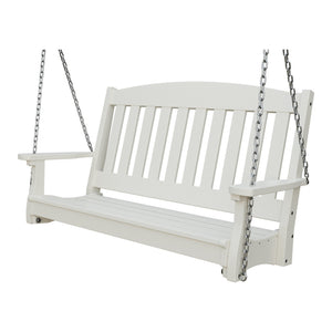 Amish Spanish Garden 4' Poly Hanging Swing in Ivory