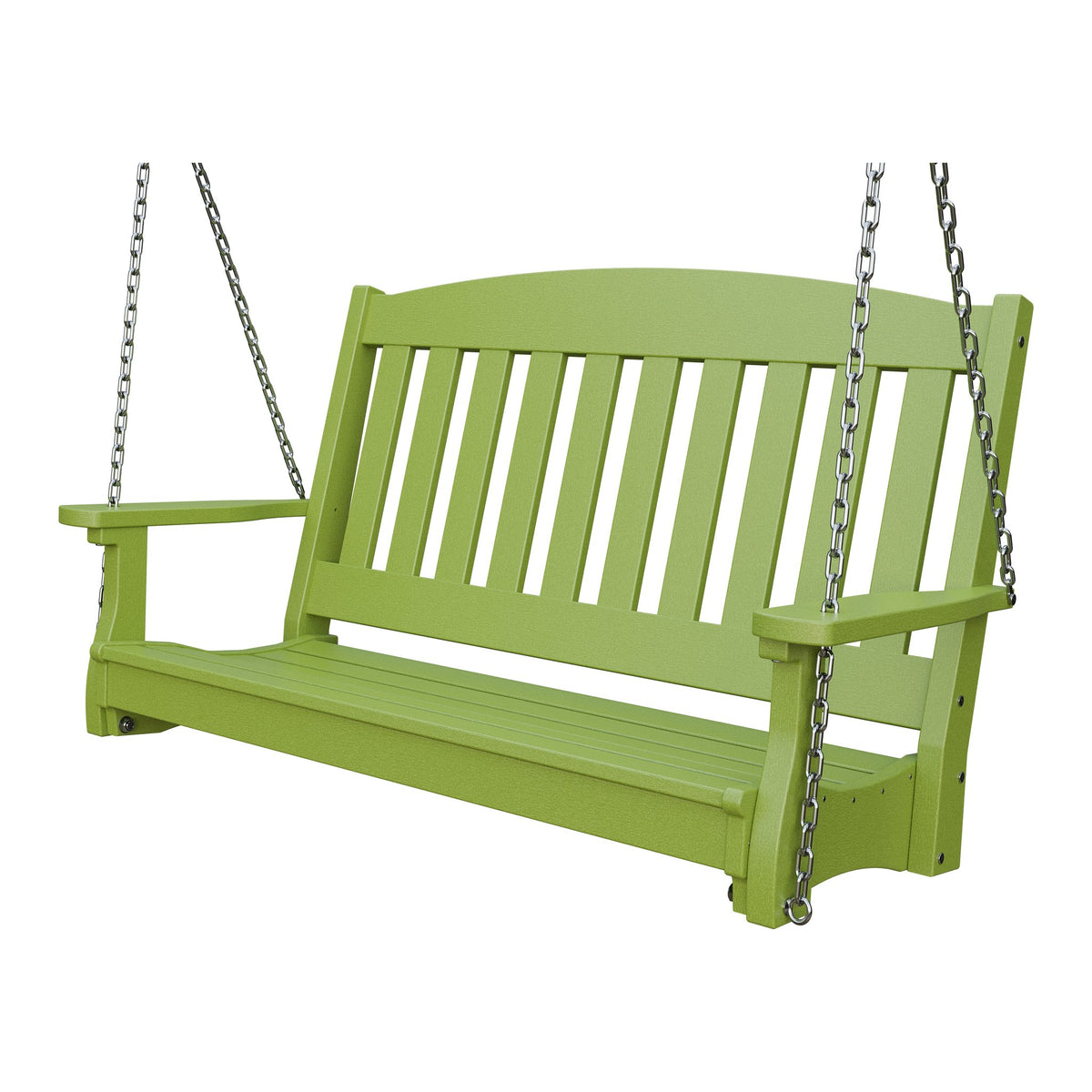 Amish Spanish Garden 4' Poly Hanging Swing in Tropical Lime Green