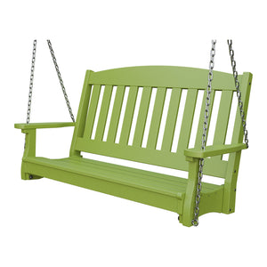 Amish Spanish Garden 4' Poly Hanging Swing in Tropical Lime Green