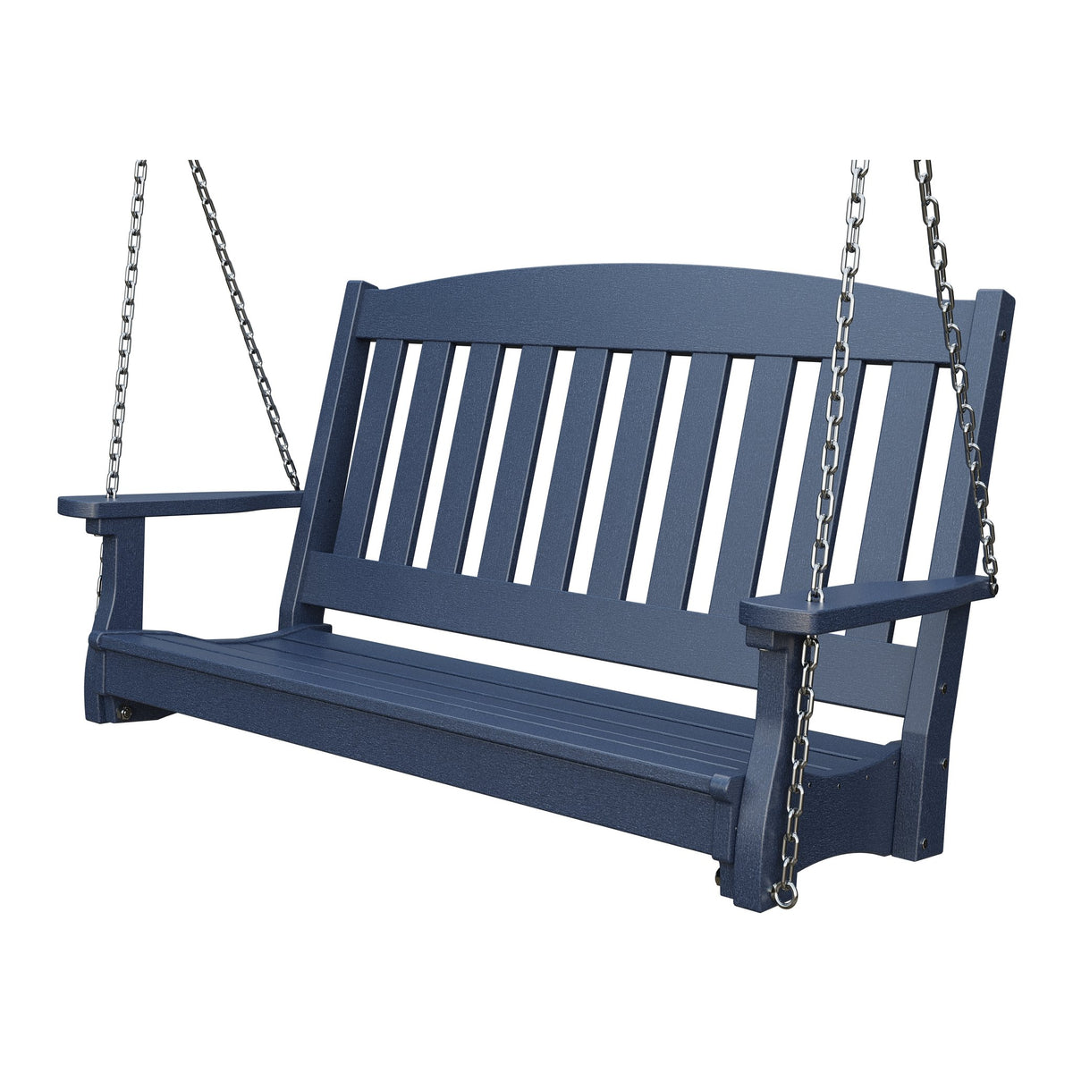 Amish Spanish Garden 4' Poly Hanging Swing in Patriot Blue