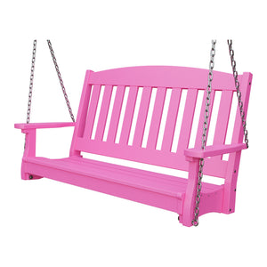 Amish Spanish Garden 4' Poly Hanging Swing in Pink