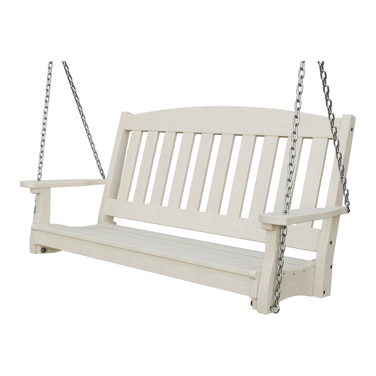 Amish Spanish Garden 4' Poly Hanging Swing in Seashell