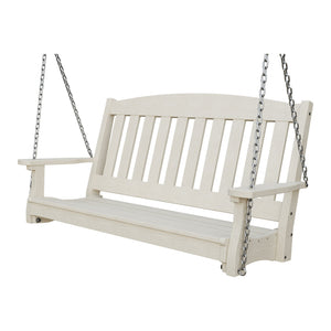Amish Spanish Garden 4' Poly Hanging Swing in Seashell