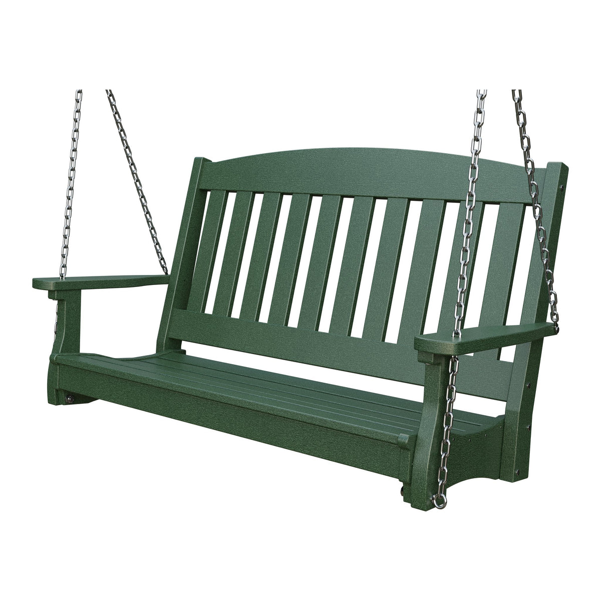 Amish Spanish Garden 4' Poly Hanging Swing in Turf Green