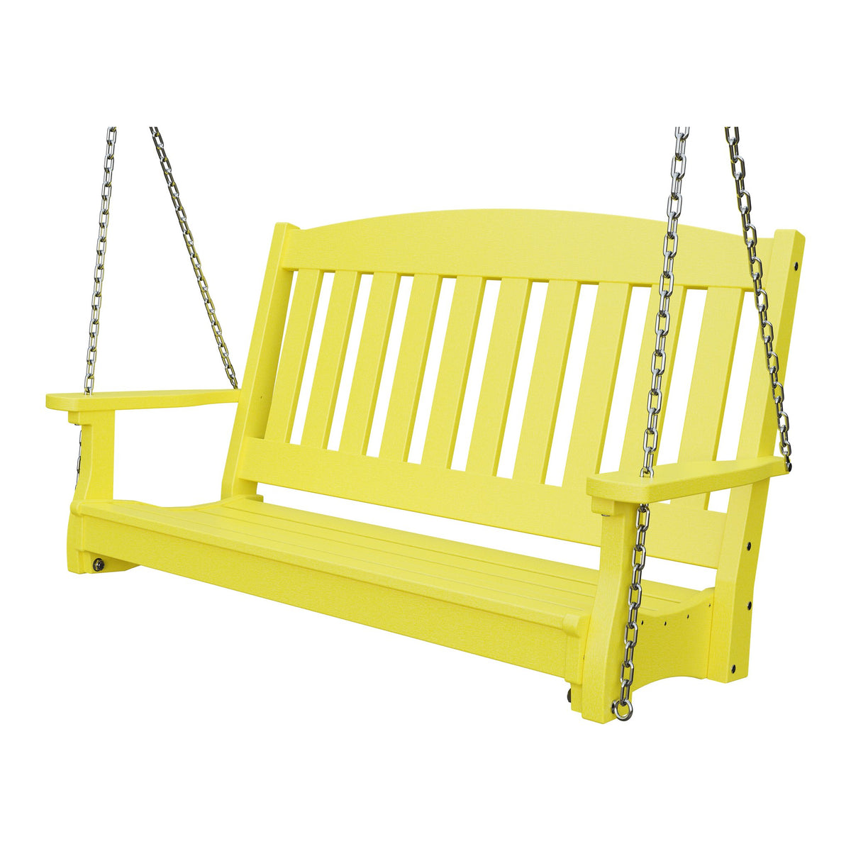 Amish Spanish Garden 4' Poly Hanging Swing in Lemon Yellow