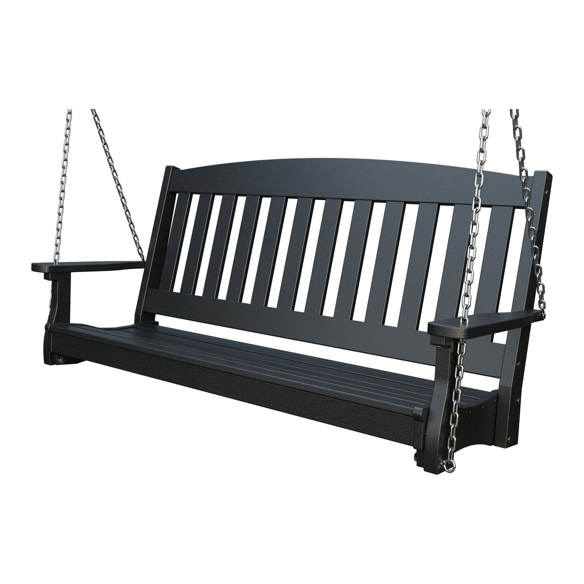 Amish Spanish Garden 5' Poly Hanging Swing in Black