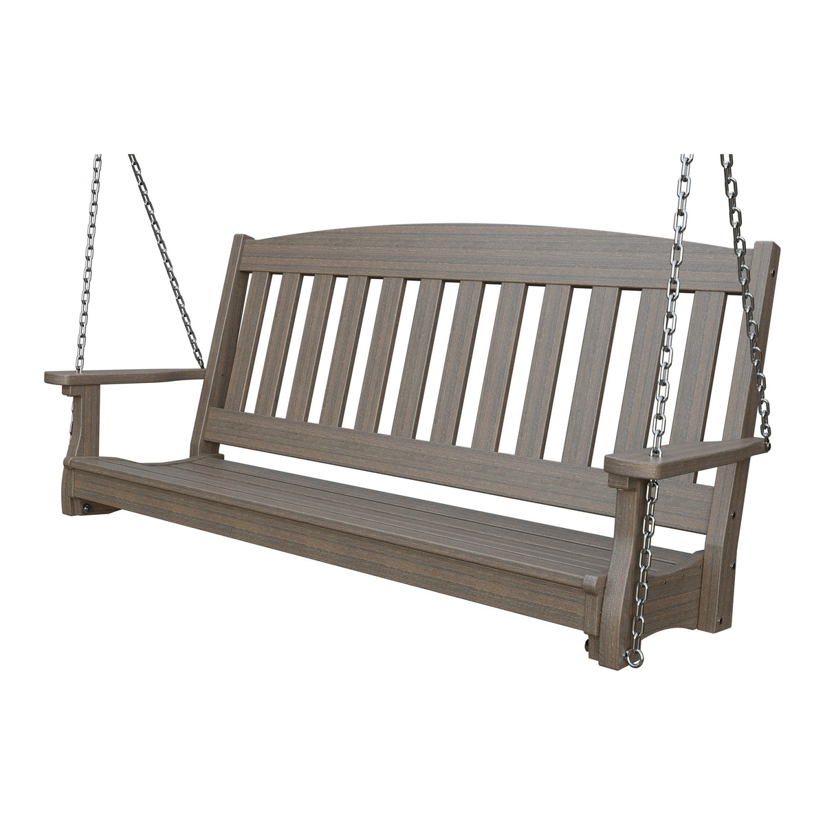 Amish Spanish Garden 5' Poly Hanging Swing in Brazilian Walnut