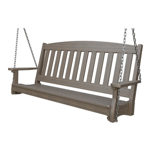 Amish Spanish Garden 5' Poly Hanging Swing in Brazilian Walnut
