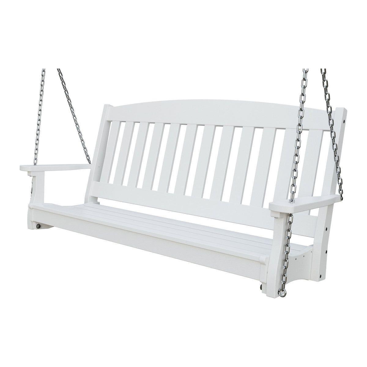 Amish Spanish Garden 5' Poly Hanging Swing in Bright White