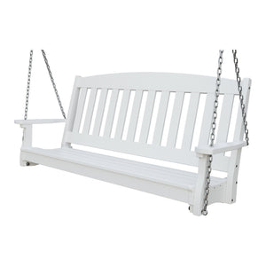 Amish Spanish Garden 5' Poly Hanging Swing in Bright White