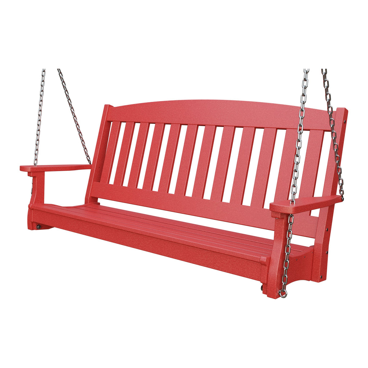 Amish Spanish Garden 5' Poly Hanging Swing in Cardinal Red