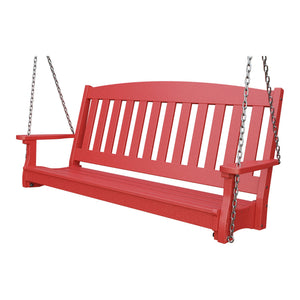 Amish Spanish Garden 5' Poly Hanging Swing in Cardinal Red