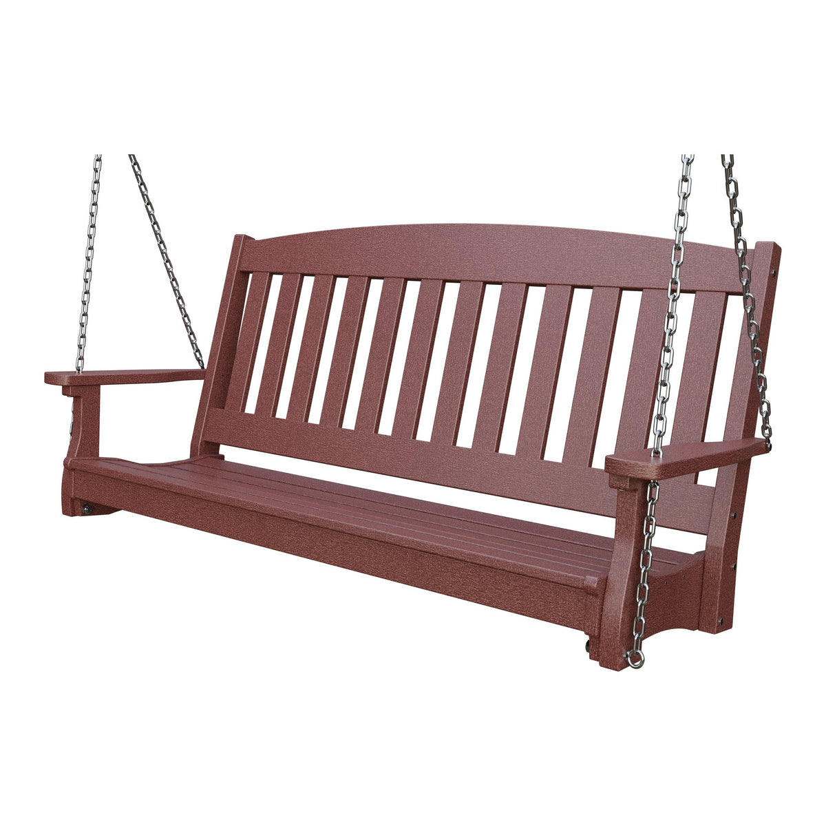 Amish Spanish Garden 5' Poly Hanging Swing in Cherrywood