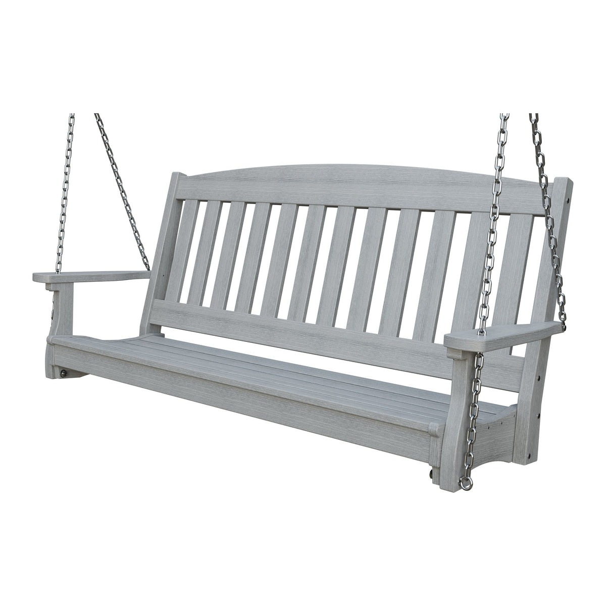 Amish Spanish Garden 5' Poly Hanging Swing in Driftwood Gray