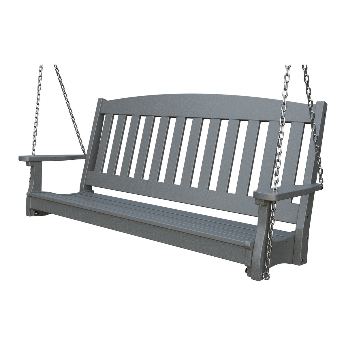 Amish Spanish Garden 5' Poly Hanging Swing in Gray