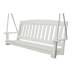 Amish Spanish Garden 5' Poly Hanging Swing in Ivory