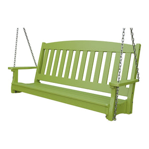 Amish Spanish Garden 5' Poly Hanging Swing in Tropical Lime Green