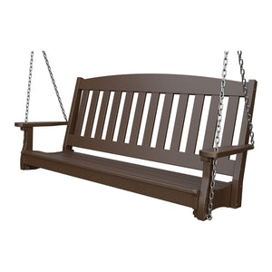 Amish Spanish Garden 5' Poly Hanging Swing in Milwaukee Brown