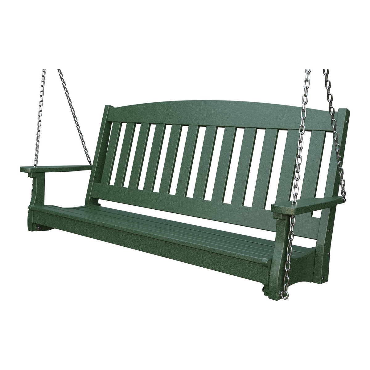 Amish Spanish Garden 5' Poly Hanging Swing in Turf Green