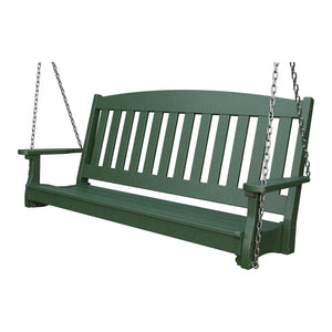 Amish Spanish Garden 5' Poly Hanging Swing in Turf Green