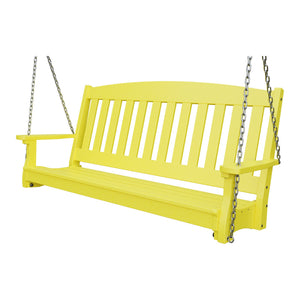 Amish Spanish Garden 5' Poly Hanging Swing in Lemon Yellow