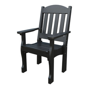 Amish Spanish Garden Poly Patio Dining Armchair in Black