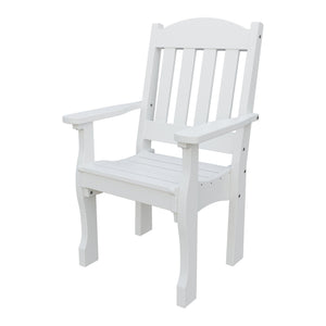 Amish Spanish Garden Poly Patio Dining Armchair in Bright White