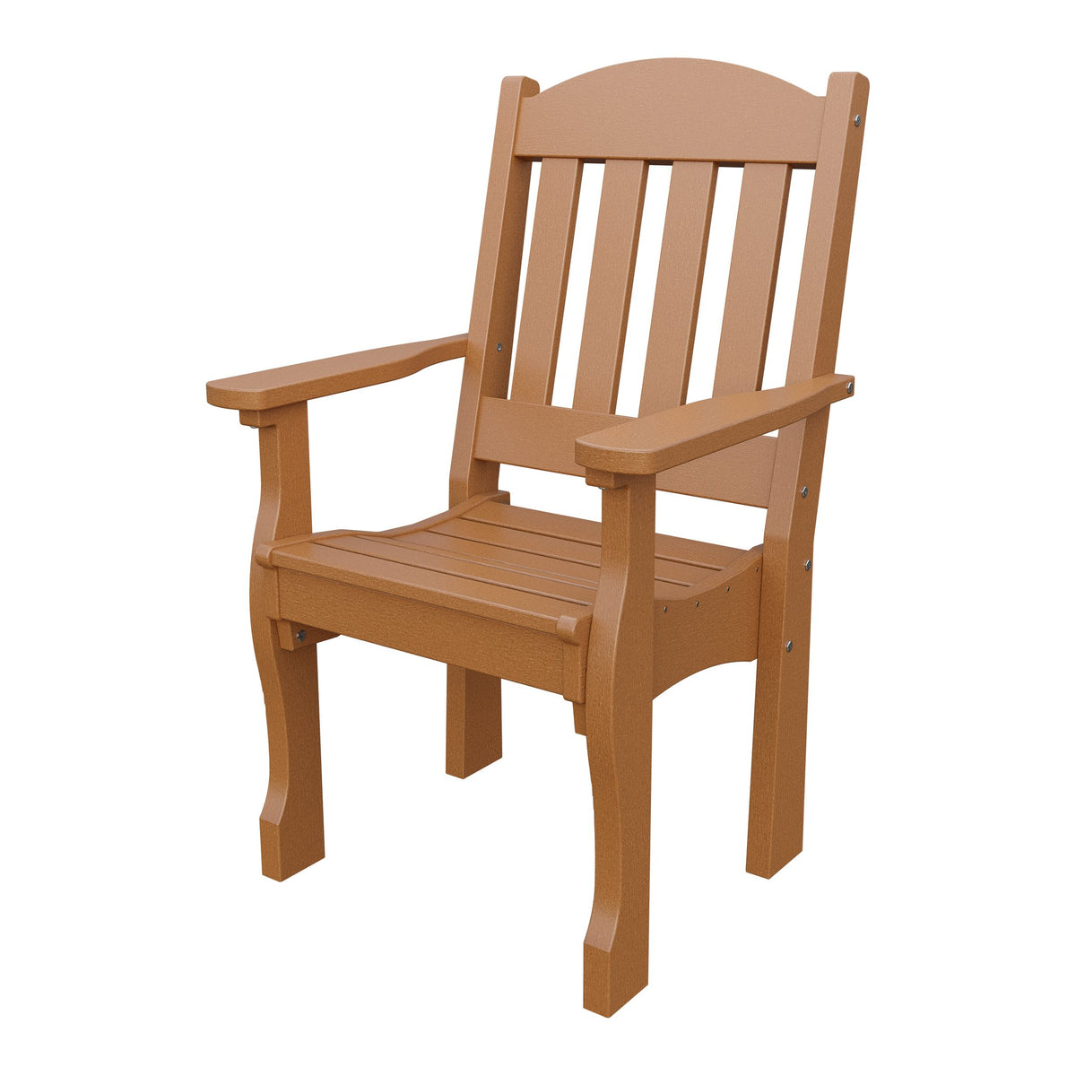 Amish Spanish Garden Poly Patio Dining Armchair in Cedar
