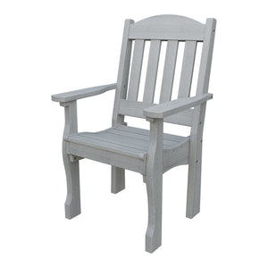 Amish Spanish Garden Poly Patio Dining Armchair in Driftwood Gray