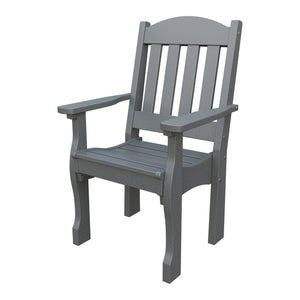 Amish Spanish Garden Poly Patio Dining Armchair in Gray