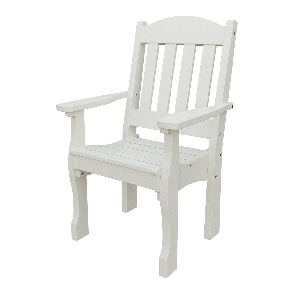 Amish Spanish Garden Poly Patio Dining Armchair in Ivory