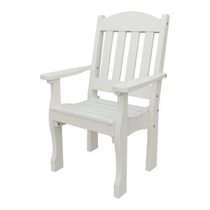 Amish Spanish Garden Poly Patio Dining Armchair in Ivory