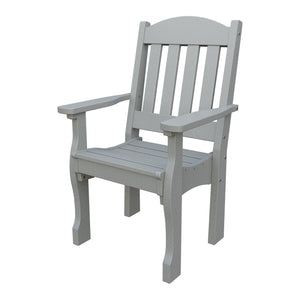Amish Spanish Garden Poly Patio Dining Armchair in Light Gray