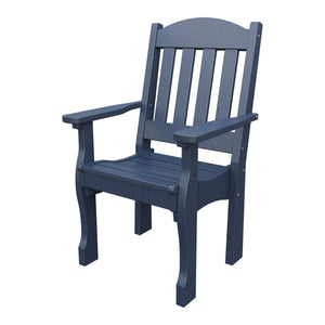 Amish Spanish Garden Poly Patio Dining Armchair in Patriot Blue