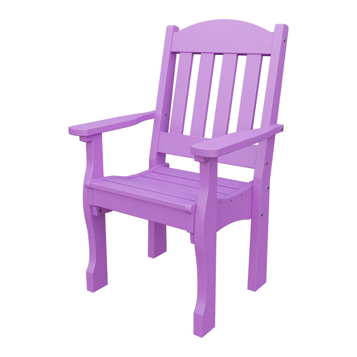 Amish Spanish Garden Poly Patio Dining Armchair in Bright Purple
