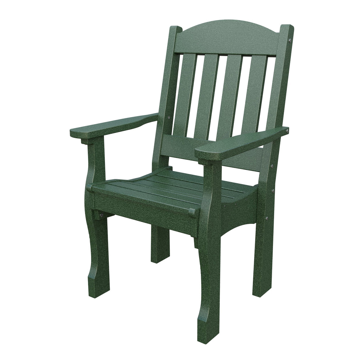 Amish Spanish Garden Poly Patio Dining Armchair in Turf Green