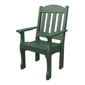 Amish Spanish Garden Poly Patio Dining Armchair in Turf Green
