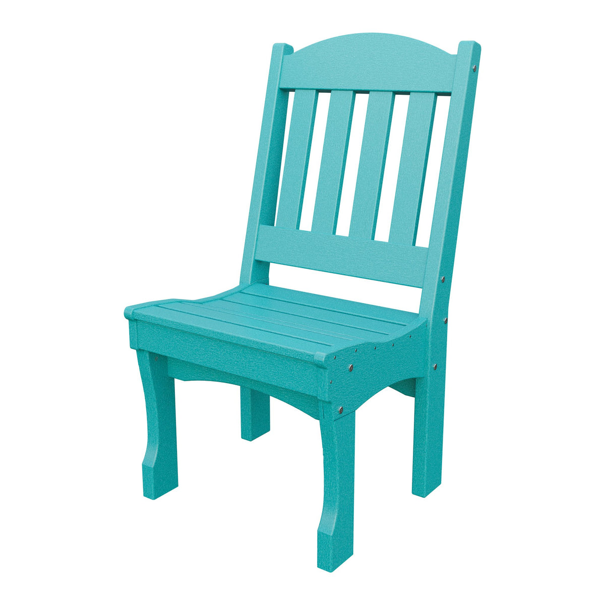 Amish Spanish Garden Poly Dining Side Chair in Aruba Blue