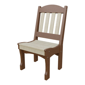 Amish Spanish Garden Poly Dining Side Chair in Birchwood & Tudor Brown