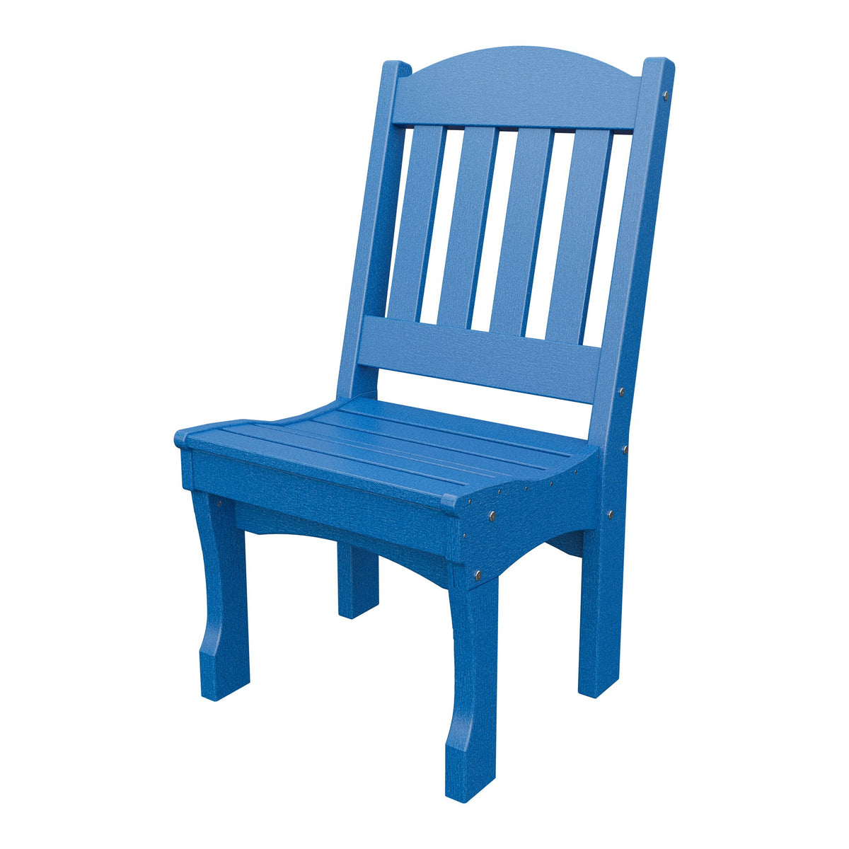 Amish Spanish Garden Poly Dining Side Chair in Blue