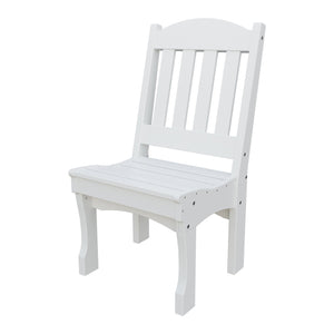 Amish Spanish Garden Poly Dining Side Chair in Bright White
