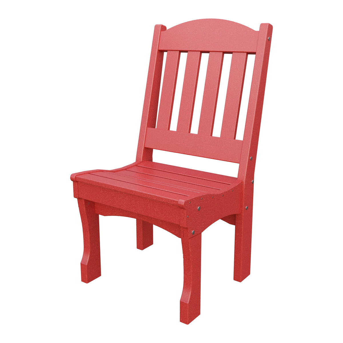 Amish Spanish Garden Poly Dining Side Chair in Cardinal Red
