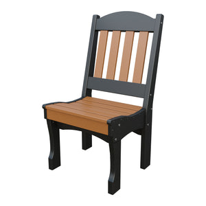 Amish Spanish Garden Poly Dining Side Chair in Cedar & Black