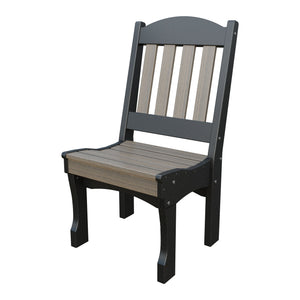 Amish Spanish Garden Poly Dining Side Chair in Coastal Gray & Black