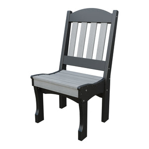 Amish Spanish Garden Poly Dining Side Chair in Driftwood Gray & Black