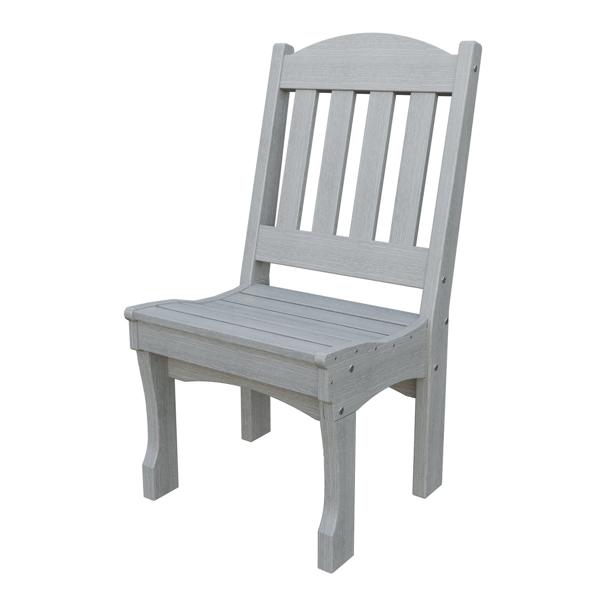 Amish Spanish Garden Poly Dining Side Chair in Driftwood Gray