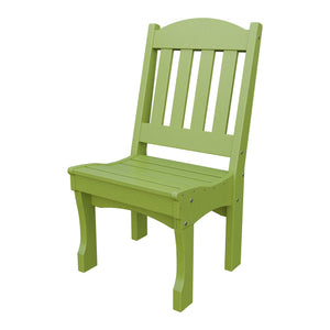Amish Spanish Garden Poly Dining Side Chair in Tropical Lime Green